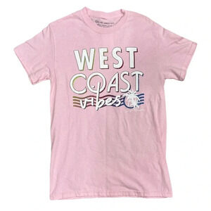 Surf Ministry Pink West Coast Vibes Long Tee Small
